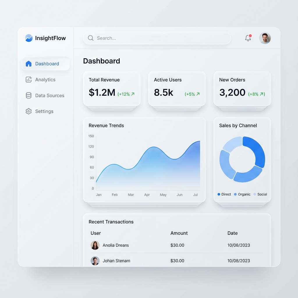 InsightFlow Dashboard Preview